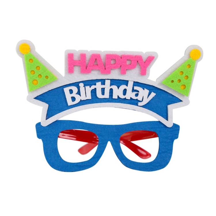 TBD0602492705.jpg 2 piezas de gafas divertidas para fiesta de cumpleaños, decoración de dibujos animados, accesorios para fotos, forma:, Blue Letters - Imagen 1