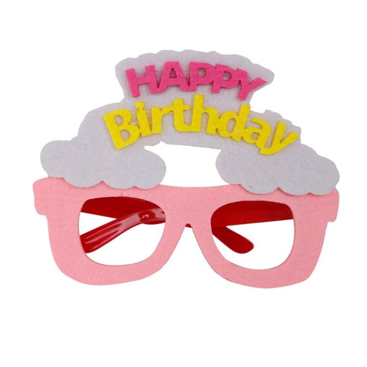 TBD0602492710.jpg 2 piezas de gafas divertidas para fiesta de cumpleaños, decoración de dibujos animados, accesorios para fotos, forma:, Pink Letters - Imagen 1