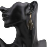 4 pares de pendientes de personajes de Halloween, adornos navideños de aleación, estilo:, Silver Claw - Imagen 4
