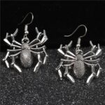 4 pares de pendientes de personajes de Halloween, adornos navideños de aleación, estilo:, Spider - Imagen 3