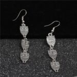 4 pares de pendientes de personajes de Halloween, adornos navideños de aleación, estilo:, Owl - Imagen 2