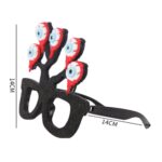 3 uds decoración de Halloween gafas divertidas fiesta esqueleto araña accesorios de terror, Eyeball - Imagen 3