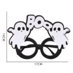 3 uds decoración de Halloween gafas divertidas fiesta esqueleto araña accesorios de terror, Alphabet Gost - Imagen 2