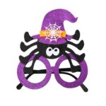 3 uds decoración de Halloween gafas divertidas fiesta esqueleto araña accesorios de terror, Purple Spider