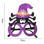 3 uds decoración de Halloween gafas divertidas fiesta esqueleto araña accesorios de terror, Purple Spider - Imagen 2