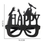 3 uds decoración de Halloween gafas divertidas fiesta esqueleto araña accesorios de terror, Tombstone - Imagen 2
