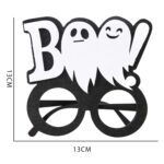 3 uds decoración de Halloween gafas divertidas fiesta esqueleto araña accesorios de terror, Ghost - Imagen 2