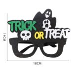 3 uds decoración de Halloween gafas divertidas fiesta esqueleto araña accesorios de terror, English Letters - Imagen 2