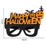 3 uds decoración de Halloween gafas divertidas fiesta esqueleto araña accesorios de terror, Letter Pumpkin - Imagen 2