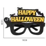 3 uds decoración de Halloween gafas divertidas fiesta esqueleto araña accesorios de terror, Bat Alphabet - Imagen 2