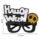 3 uds decoración de Halloween gafas divertidas fiesta esqueleto araña accesorios de terror, Yellow Skull - Imagen 2
