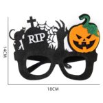 3 uds decoración de Halloween gafas divertidas fiesta esqueleto araña accesorios de terror, Cat Pumpkin - Imagen 2