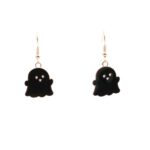 2 juegos de collar de pendientes de fantasma de aleación de joyería de Halloween, Ghost Black - Imagen 3