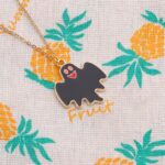 2 juegos de collar de pendientes de fantasma de murciélago de joyería DIY de aleación de Halloween, Bat Ghost - Imagen 3