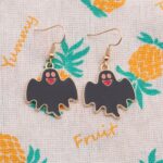 2 juegos de collar de pendientes de fantasma de murciélago de joyería DIY de aleación de Halloween, Bat Ghost - Imagen 4