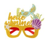 3 piezas de decoración de fotos de gafas de fiesta temáticas de feliz cumpleaños, forma:, Mermaid