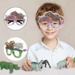 3 uds., gafas divertidas de dinosaurio, decoración de fiesta de cumpleaños, accesorios para fotos, A Model, B Model, C Model, D Model, E Model, F Model, G Model, H Model, I Model, J Model, K Model, L Model - Imagen 4