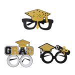 3 PCS Graduation Season Photo Props School Party Gafas divertidas, Forma:, R Model - Imagen 2