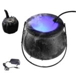 Arreglo de escena de fumador de calabaza de barril de bruja de Halloween