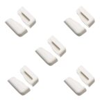 5 pares de soporte para teléfono móvil para coche, soporte ajustable para tablero de navegación, 5 Pairs White