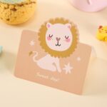 100 tarjetas de cumpleaños de dibujos animados., Lion, Rabbit, Cake, Penguin, Bear, Cat