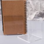 2 pcs acrílico transparente estantería en forma de L bookends estantería - Imagen 4