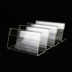 10 pcs mini transparente de letrero acrílico soporte de etiqueta de la etiqueta