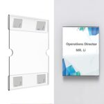2 pcs marco de fotos de pared de la señalización acrílica montada en la pared de 4x6 pulgadas de pared