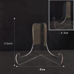 2 soportes de placa de estantería de estante de exhibición transparente de acrílico, 8x7.5x6.5cm - Imagen 2