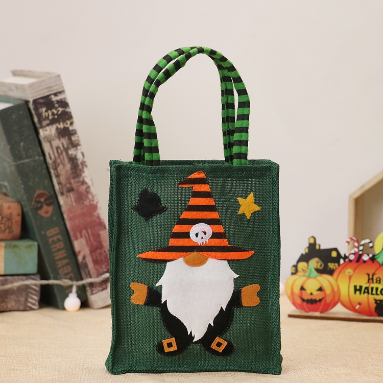 TBD0602546001A.jpg Las bolsas de asas de lino de muñeca de dibujos animados de Halloween - Imagen 1