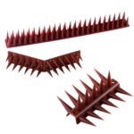 12 PCS Repelente de pájaros de plástico Valla de espinas Clavos anti-escalada, Brick Red - Imagen 4