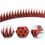12 PCS Repelente de pájaros de plástico Valla de espinas Clavos anti-escalada, Brick Red - Imagen 5