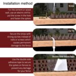 12 PCS Repelente de pájaros de plástico Valla de espinas Clavos anti-escalada, Brick Red - Imagen 7