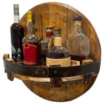 Estante de almacenamiento de soporte de vinos de madera montada en la pared