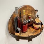Estante de almacenamiento de soporte de vinos de madera montada en la pared - Imagen 2