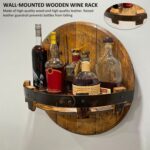 Estante de almacenamiento de soporte de vinos de madera montada en la pared - Imagen 5