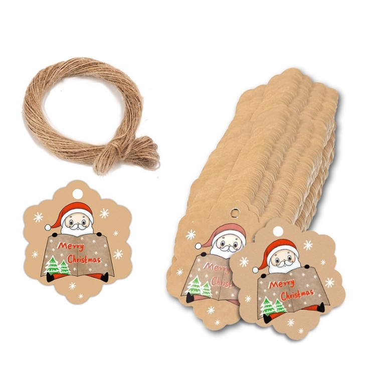 TBD0602551801F.jpg Juego de 5 paquetes de tarjetas de regalo con etiquetas de papel Kraft de Navidad, L-32 - Imagen 1