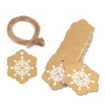 Juego de 5 paquetes de tarjetas de regalo con etiquetas de papel Kraft de Navidad, L-33