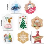 Juego de 5 paquetes de tarjetas de regalo con etiquetas de papel Kraft de Navidad, L-27 - Imagen 2