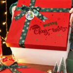 Juego de 5 paquetes de tarjetas de regalo con etiquetas de papel Kraft de Navidad, L-27 - Imagen 4