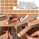 Juego de herramientas de bricolaje de cuero hecho a mano Juego de herramientas de costura artesanal, 48 In 1 - Imagen 3