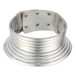 Collar de gargantilla de declaración vintage Collar de cuero para mujer, Silver