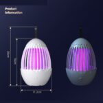 L01 Descarga eléctrica portátil Mosquito Killer Lamp Home Outdoor Photocatalyst Fly Killer, Fly Killer Gray - Imagen 2