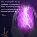 L01 Descarga eléctrica portátil Mosquito Killer Lamp Home Outdoor Photocatalyst Fly Killer, Fly Killer Gray - Imagen 4