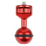 Clip de cabeza de bola de 2,5 cm para cámara de acción, cámara de vídeo subacuática, junta de buceo ligera, Rojo, Negro, Titanium - Imagen 4
