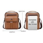 WEIXIER D245 Men Business Bag Mochila de hombro de gran capacidad, D245 Dark Brown - Imagen 3