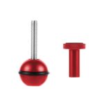 Adaptador de cabeza esférica Tornillo ajustable Cámara de montaje fijo Buceo submarino Fotografía Soporte de luces, 1/4 Inch Red, 1/4 Inch  Black, M5 Screw Black