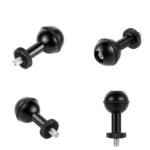 Adaptador de cabeza esférica Tornillo ajustable Cámara de montaje fijo Buceo submarino Fotografía Soporte de luces, 1/4 Inch Red, 1/4 Inch  Black, M5 Screw Black - Imagen 4