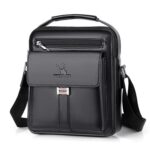 WEIXIER D244 Bolso de hombro para hombre Bolso de mensajero retro de negocios de gran capacidad, D244 Black