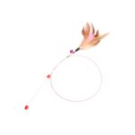 Palo para gato divertido de alambre con juguete para gato con campana, estilo: pluma, Feather - Imagen 4